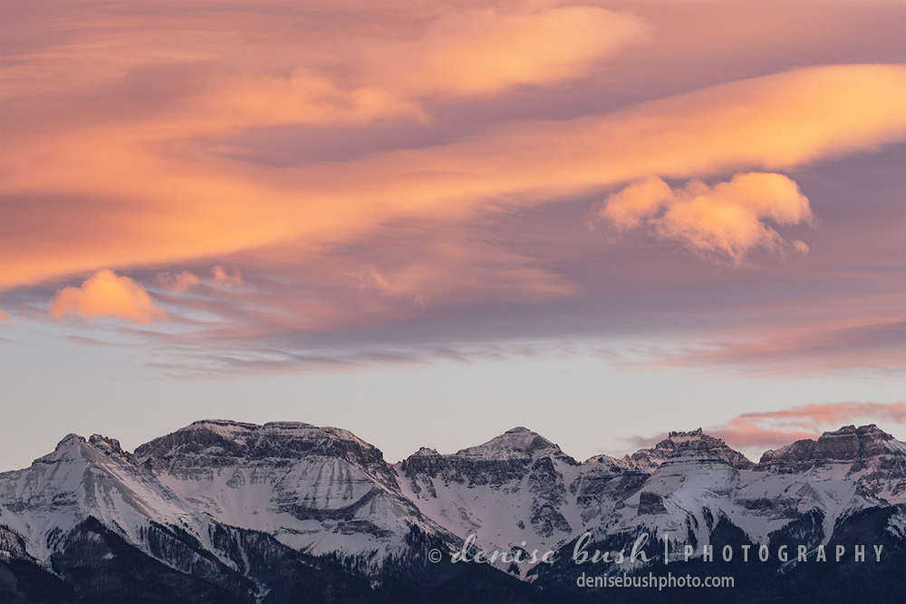 Windswept clouds over the San Juan Mountains of Southwest Colorado are a wonderous, winter sight.